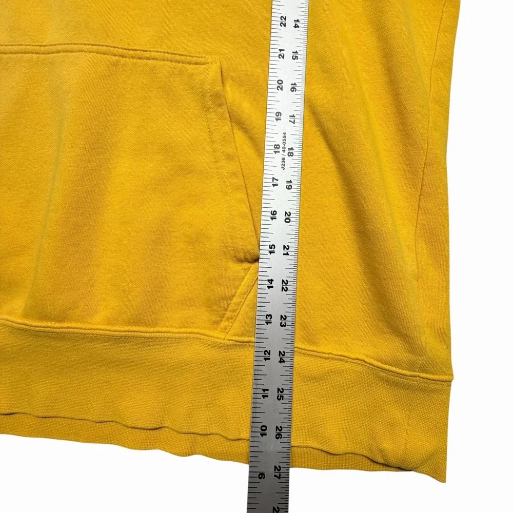 The‎ North Face Hoodie Mens Yellow Big Logo Pullover Sweatshirt Large